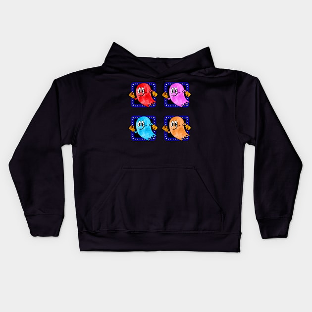 The Ghostly Quartet Kids Hoodie by Leroy Binks